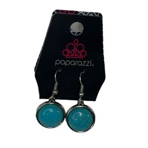 Paparazzi Turquoise GemStone Fish Hook Earrings